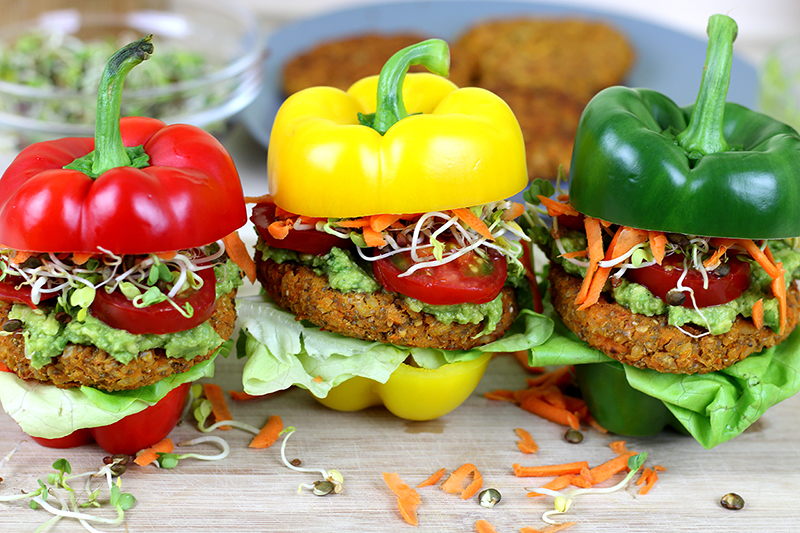 Vegane Burger aus dem Ofen - einfach & lecker