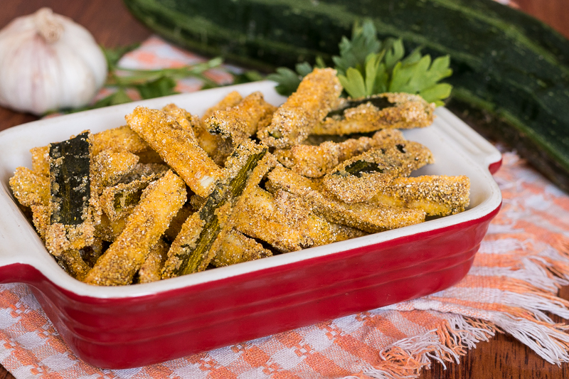 Knusprige Zucchini Pommes aus dem Ofen (ohne Öl)