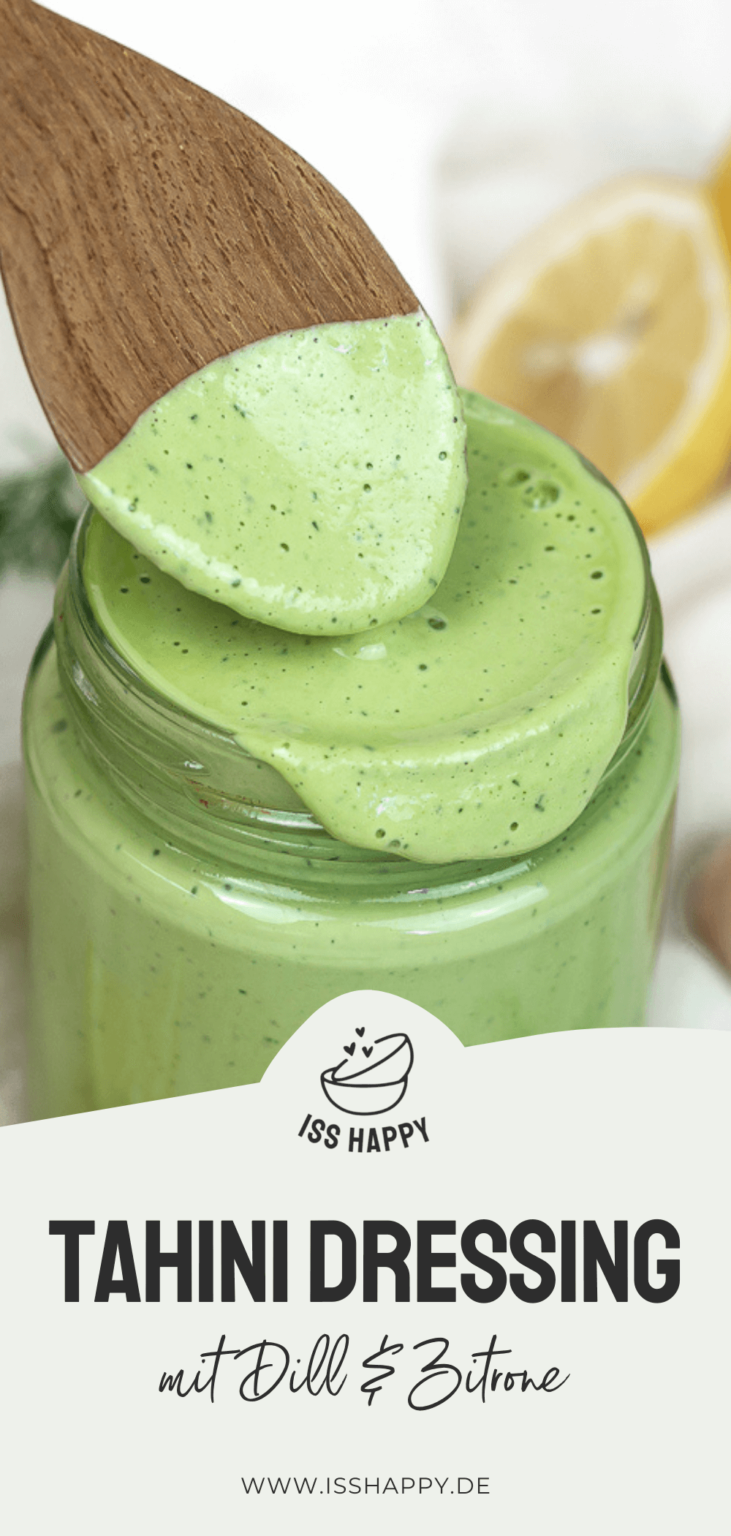 Tahini Dressing mit Dill & Zitrone lecker und cremig! (vegan