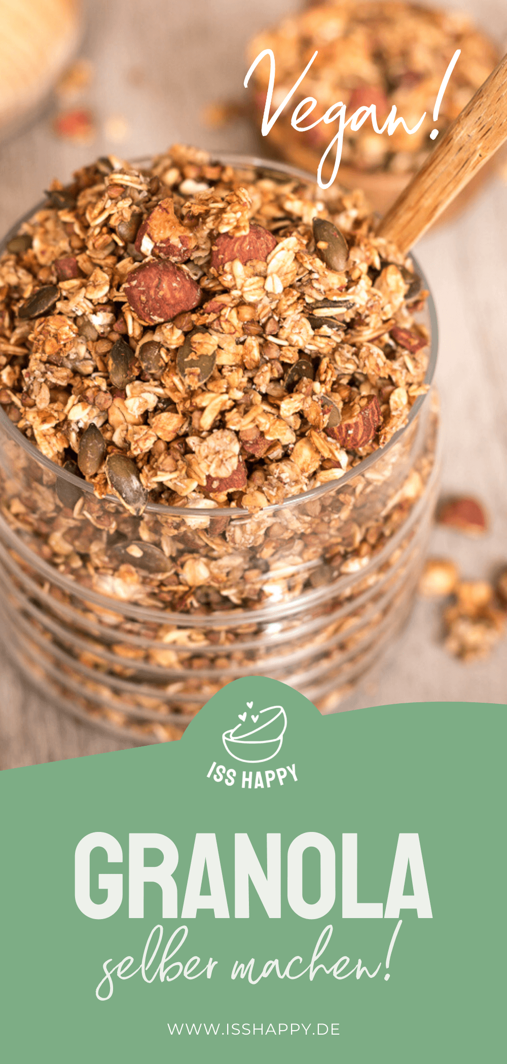 Granola selber machen – veganes Buchweizen Müsli mit Banane & Zimt