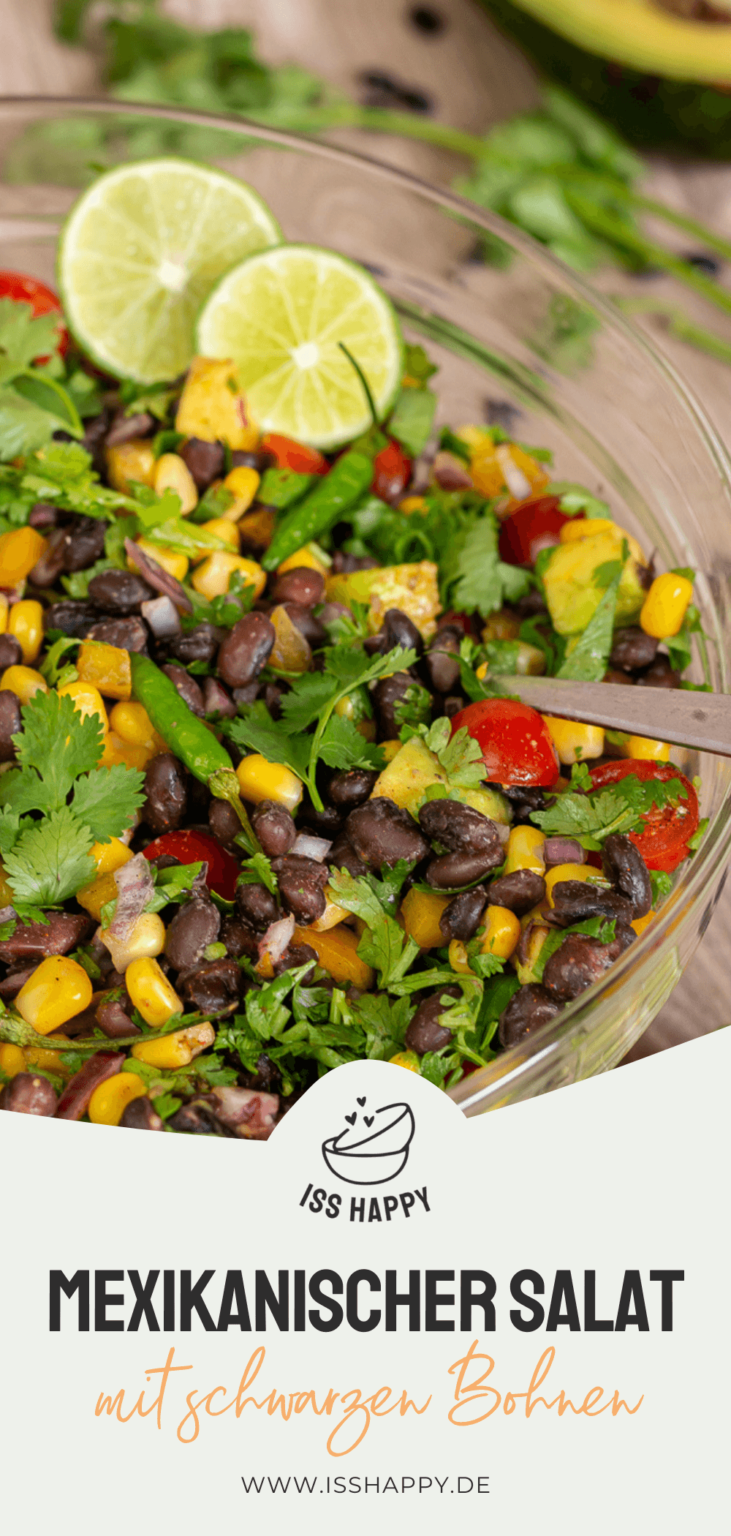 Leckerer Mexikanischer Salat mit schwarzen Bohnen – vegan &amp; glutenfrei!