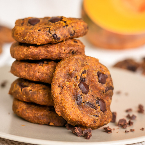 Saftige vegane Kürbiskekse mit Schokolade – ohne Haushaltszucker!