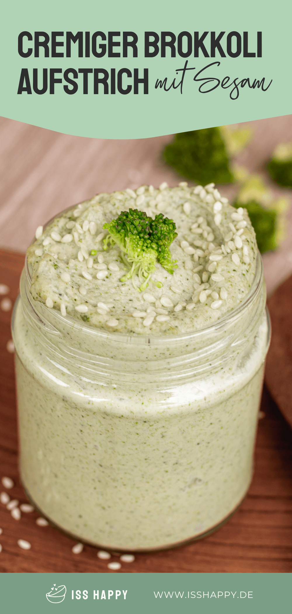Cremiger Brokkoli Aufstrich mit Sesam – vegan, bunt & gesund