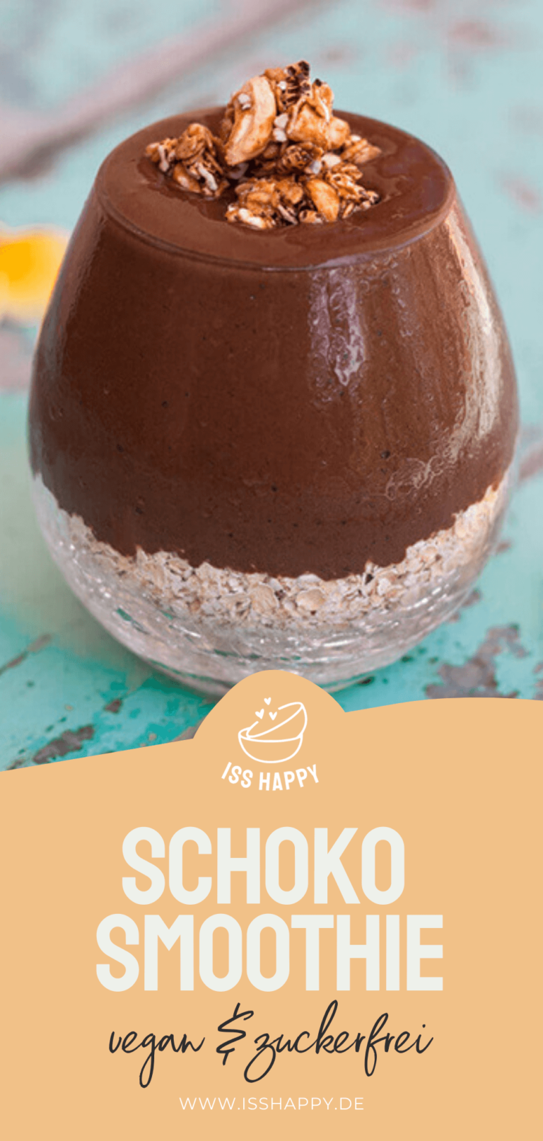 Veganer Schoko Smoothie – lecker, gesund &amp; zuckerfrei!