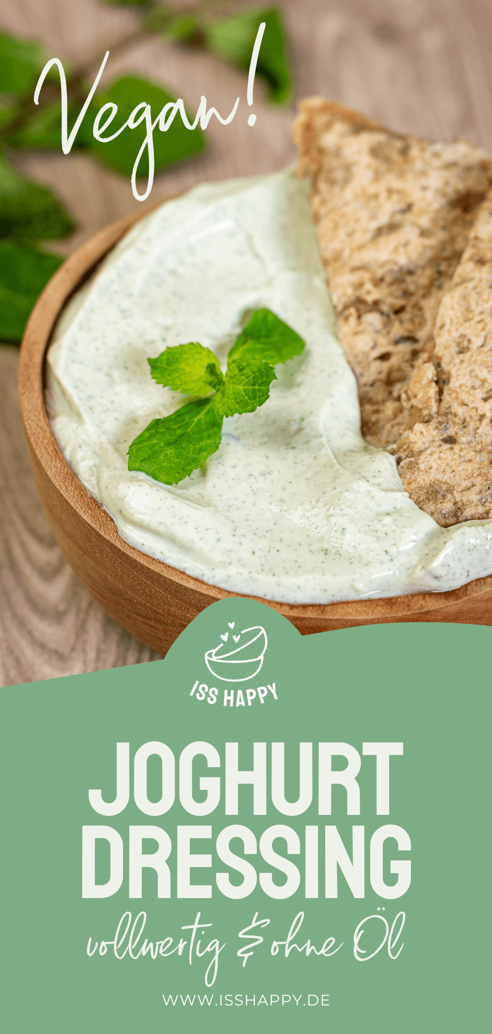 Einfaches veganes Joghurt Dressing – vollwertig, ölfrei & nahrhaft!