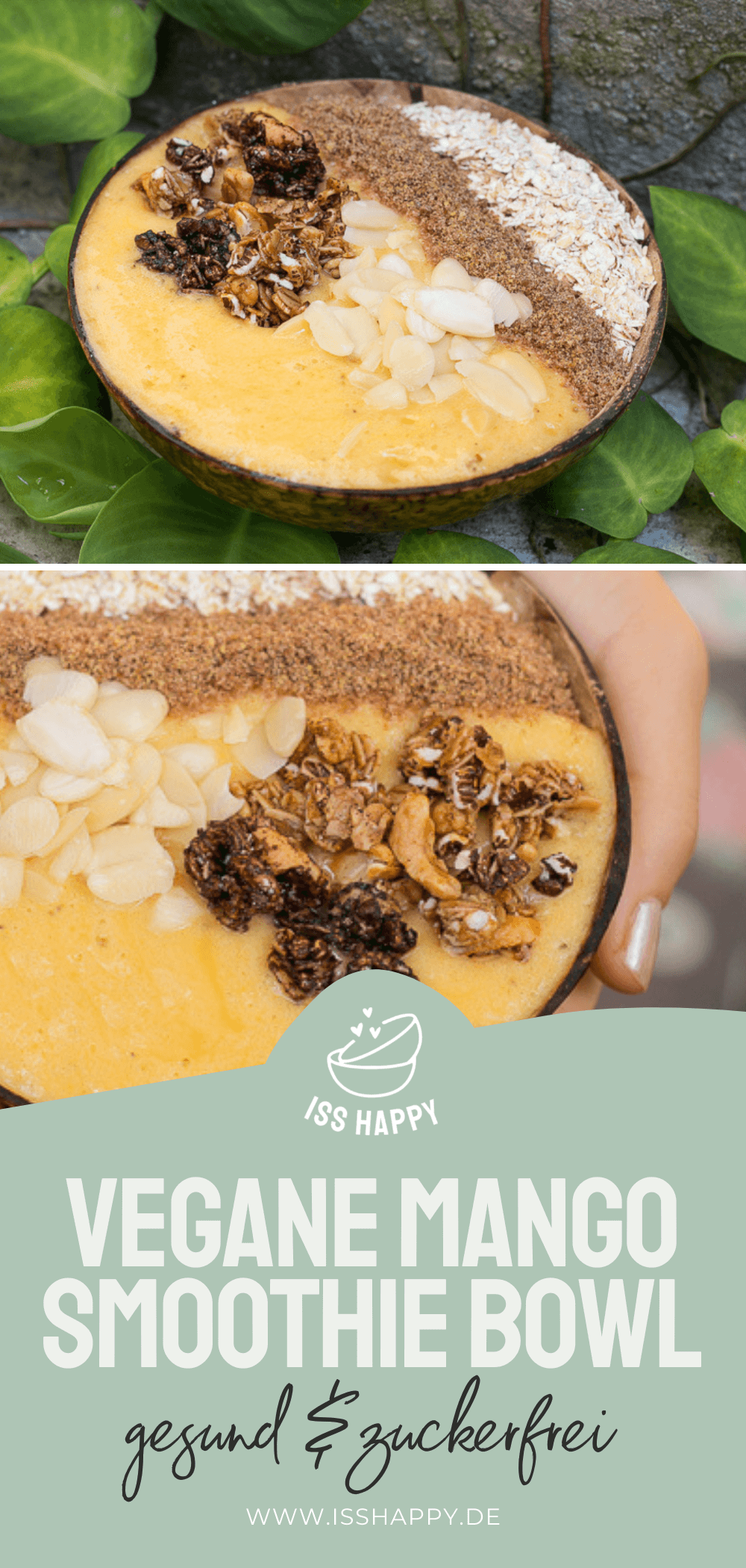 Köstliche Mango Smoothie Bowl - vegan, gesund und einfach!