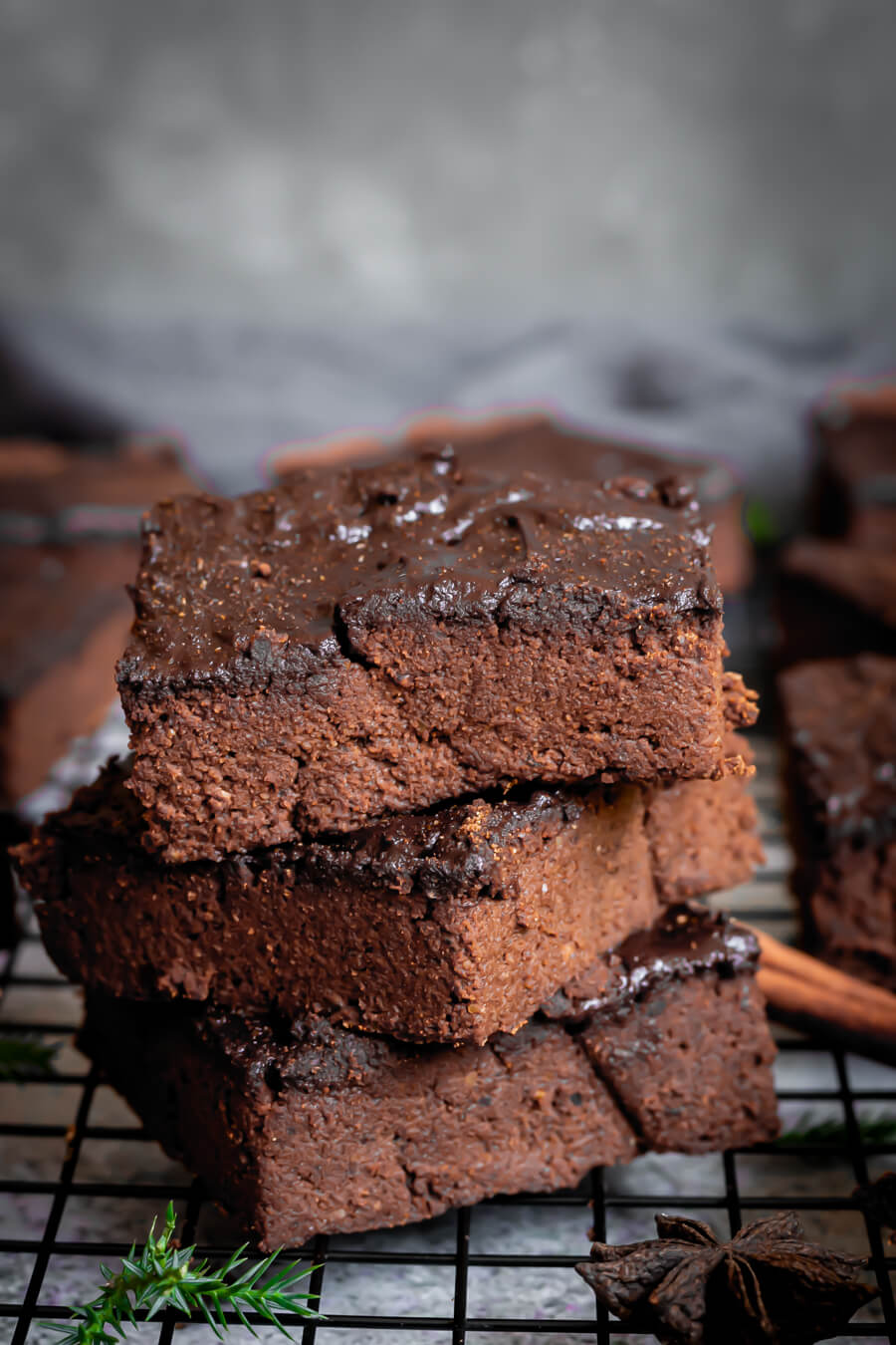 Lebkuchen Brownie Fudge – vegan, glutenfrei, industriezuckerfrei