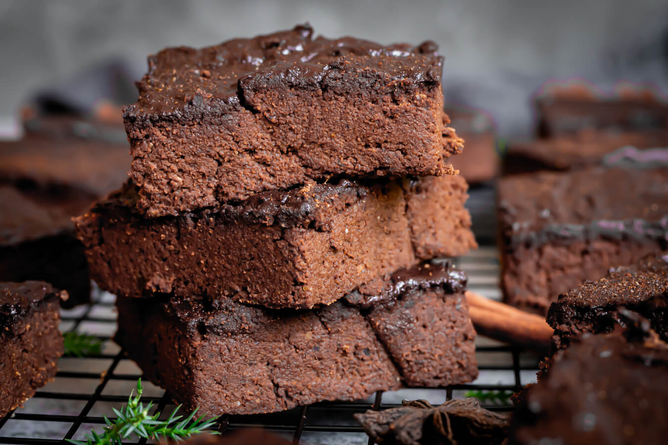 Lebkuchen Brownie Fudge – vegan, glutenfrei, industriezuckerfrei