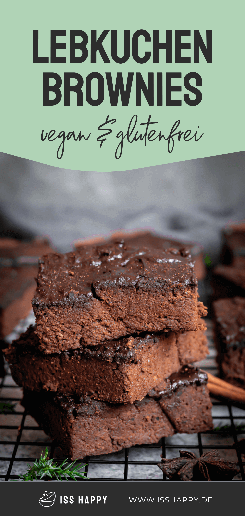 Lebkuchen Brownie Fudge – vegan, glutenfrei, industriezuckerfrei