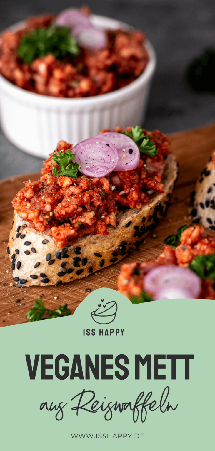 Veganes Mett Rezept aus Reiswaffeln