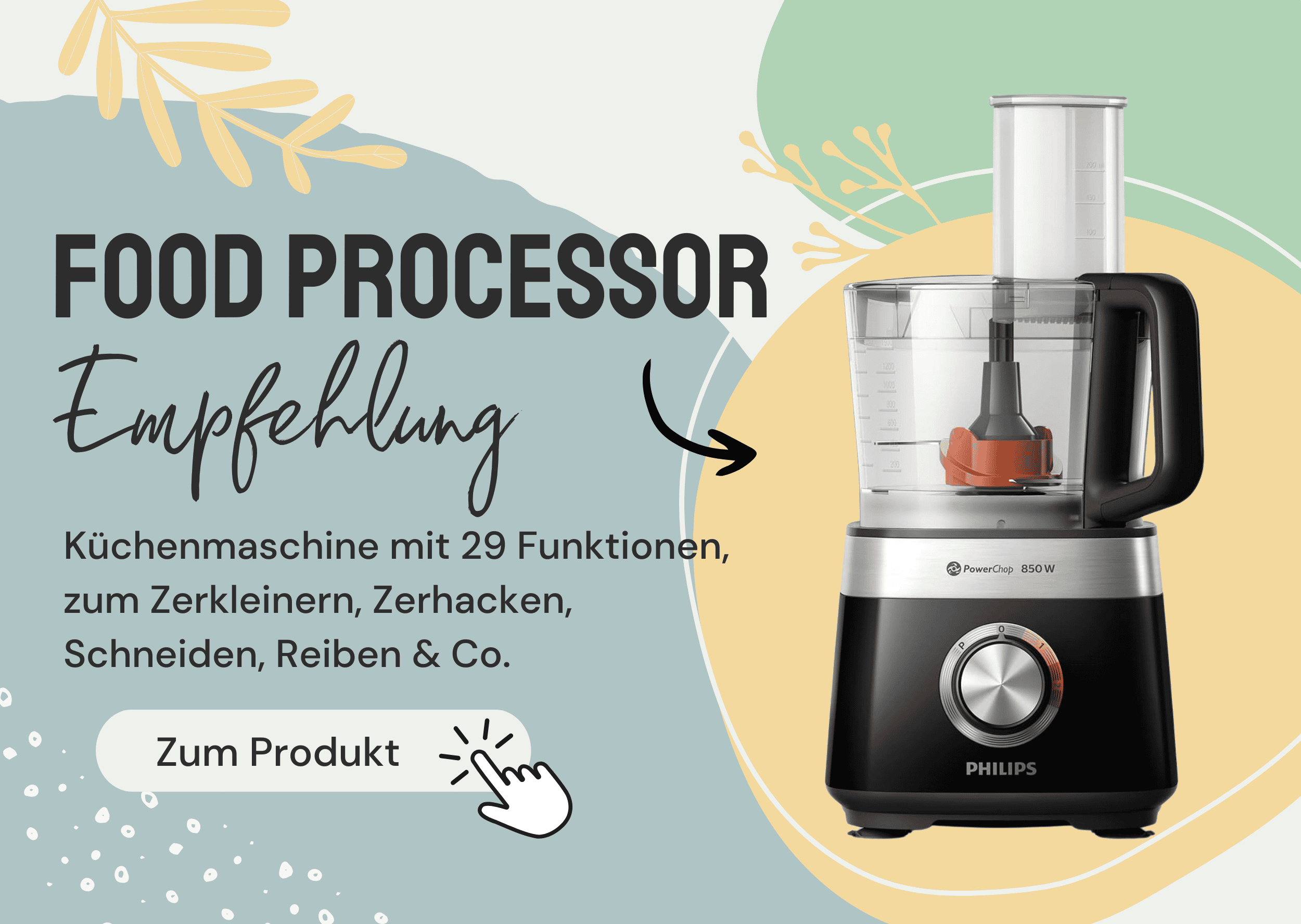 Food Processor-Empfehlung: Philips 850 Watt